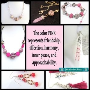 Pink Bracelets, Necklaces, and Earrings